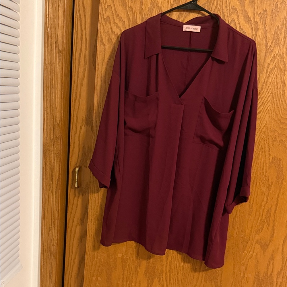 Elegant Burgundy Blouse